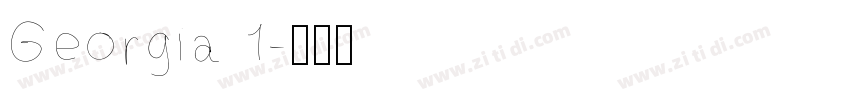 Georgia 1字体转换